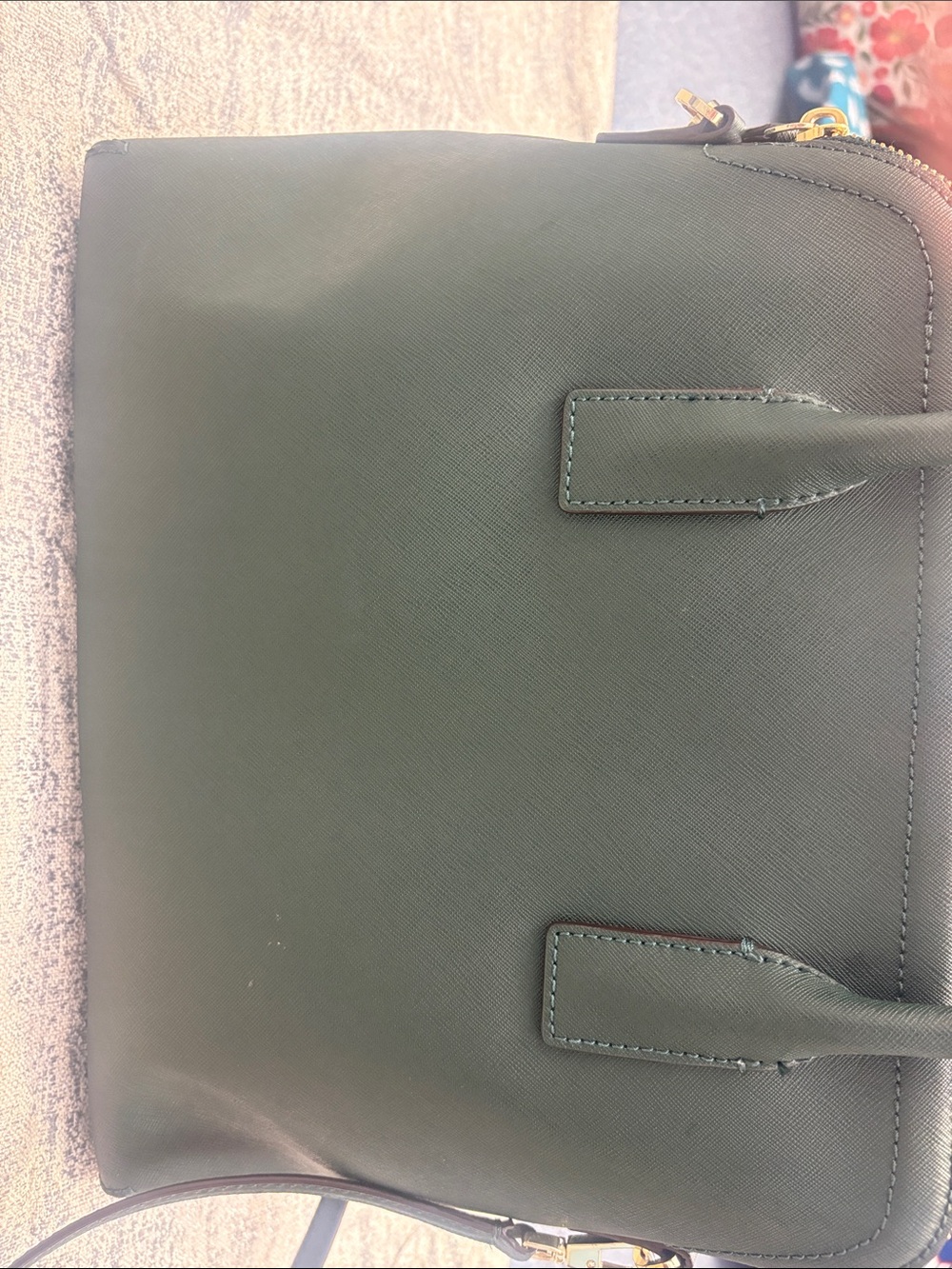 kate spade Forest Green Saffiano Leather Satchel - Picture 2 of 4